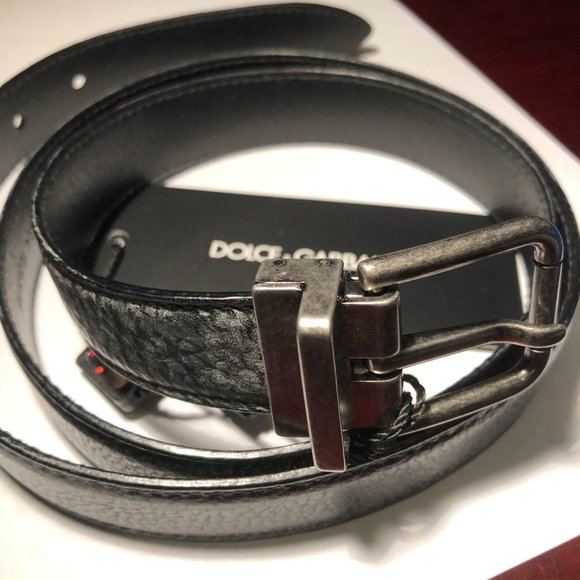 Dolce &Gabbana Lux leather belt with rolled buckle,original D&G box Brand New - Picture 2 of 13